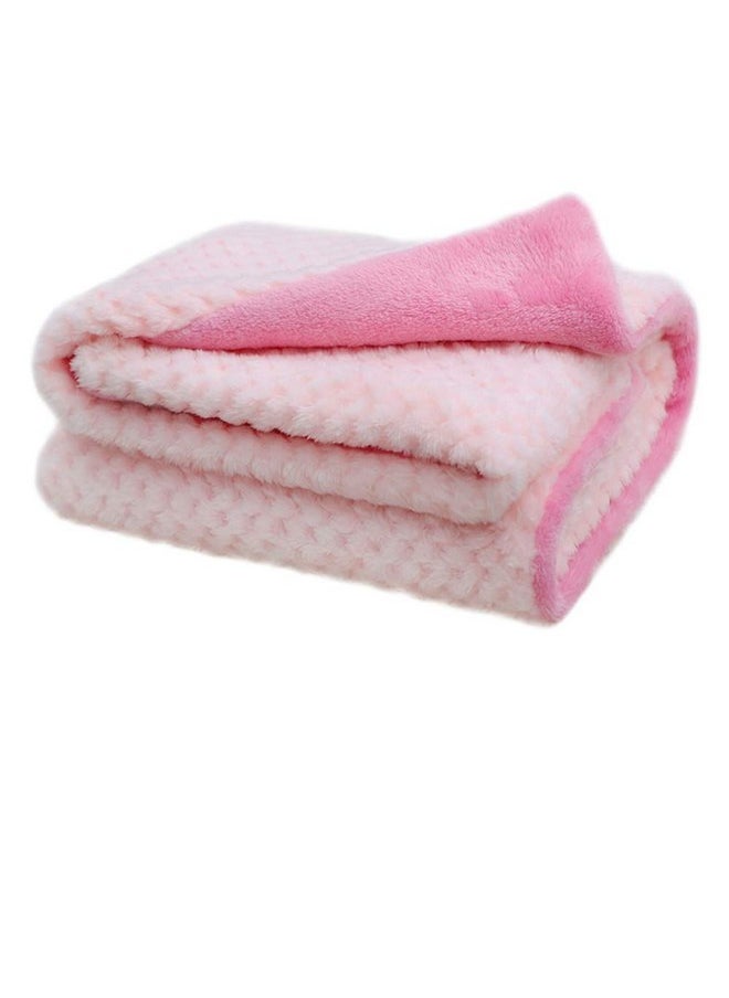 furrybaby - furrybaby Premium Fluffy Fleece Dog Blanket Soft and Warm Reversible Flannel Pet Blanket for Dogs 24x32inch Washable Indoor Cats Blankets for Cozy Comfy Nap(Pink) - Image 1