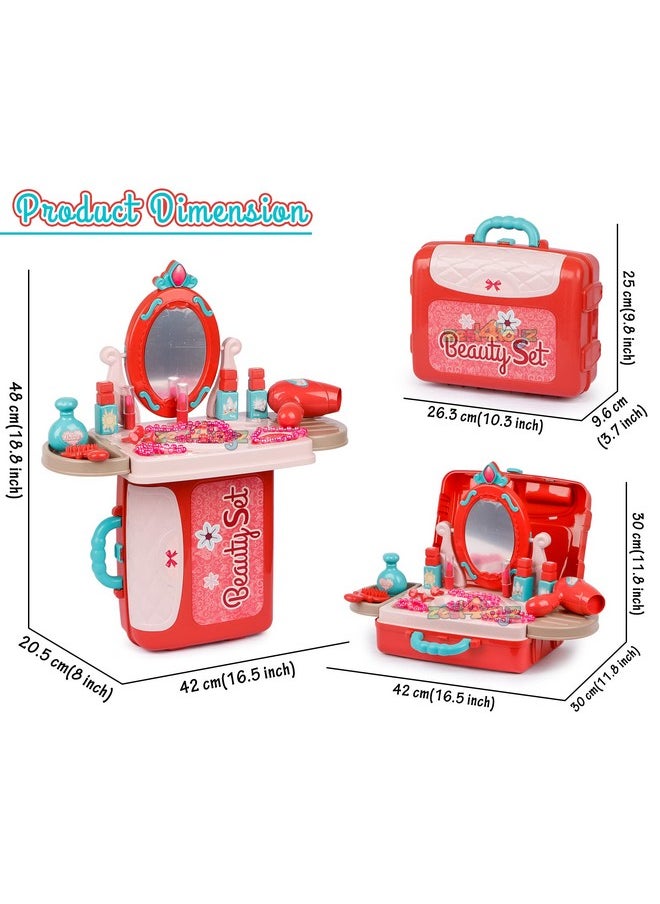 Beauty Set For Kids Girls 3 In 1 Learning Educational Make Up Suitcase Kit With Makeup Accessories Pretend Play Set Portable Suitcase Toy Gift For Girls - Pink - pzsku/ZC0199A5536562DDB253BZ/45/_/1733730337/c02969a7-68f1-4b36-b0ea-28a492c62799