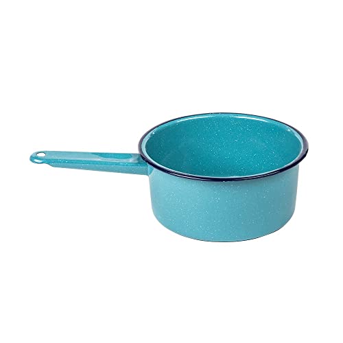 Cinsa Enamel on Steel 2quart Sauce Pan Blue Color  Outdoor  Indoor  Dishwasher Safe