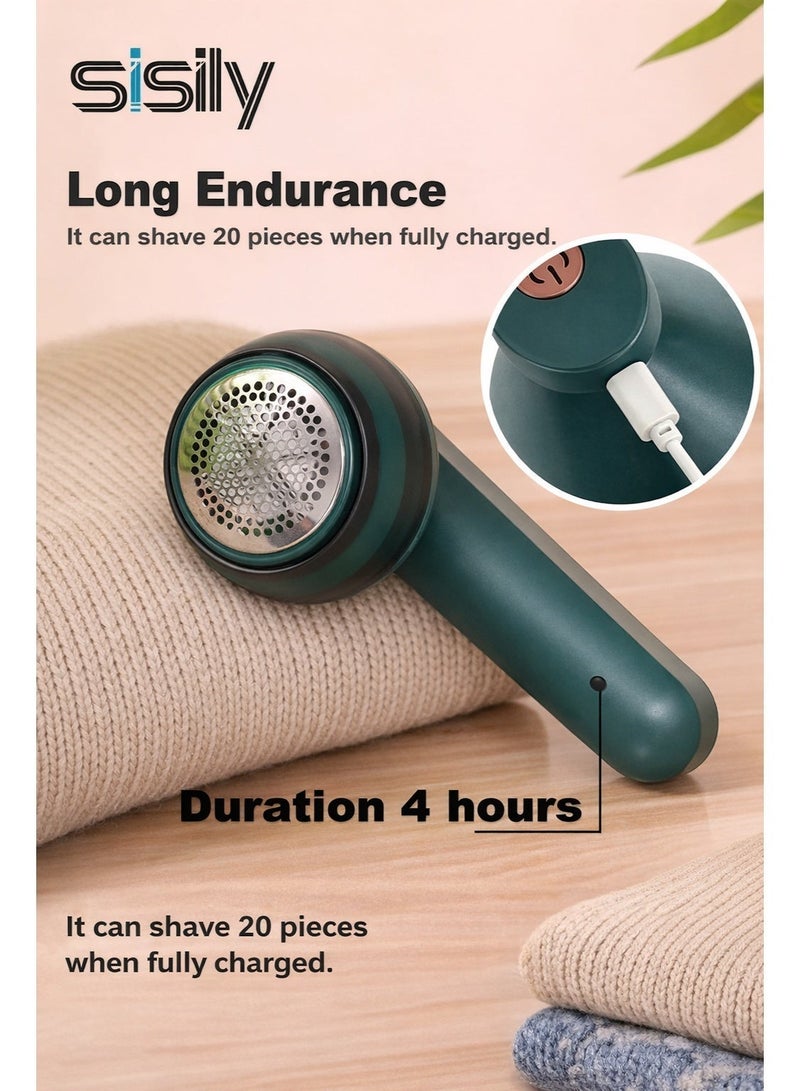 سيسلي قابلة لإعادة الشحن - مزيل الوبر الكهربائي، مزيل زغب ماكينة حلاقة الأقمشة، ماكينة حلاقة السترات لإزالة الوبر، مزيل الوبر المحمول للملابس - Image 3