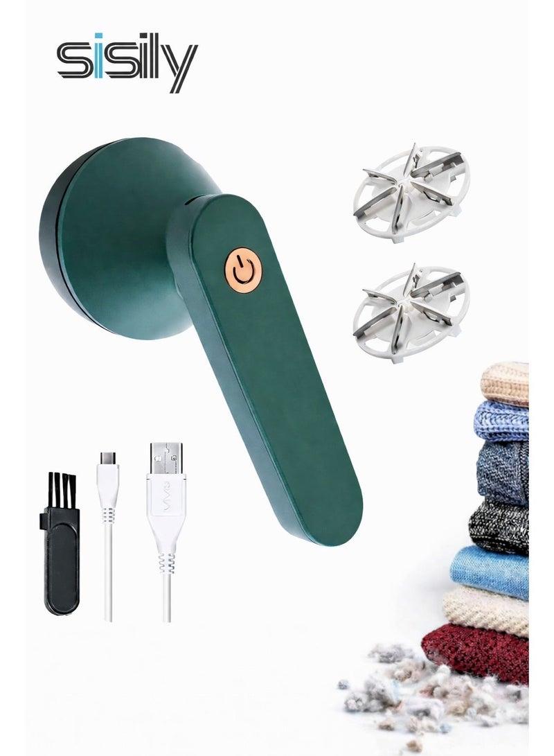 سيسلي قابلة لإعادة الشحن - مزيل الوبر الكهربائي، مزيل زغب ماكينة حلاقة الأقمشة، ماكينة حلاقة السترات لإزالة الوبر، مزيل الوبر المحمول للملابس - Image 1
