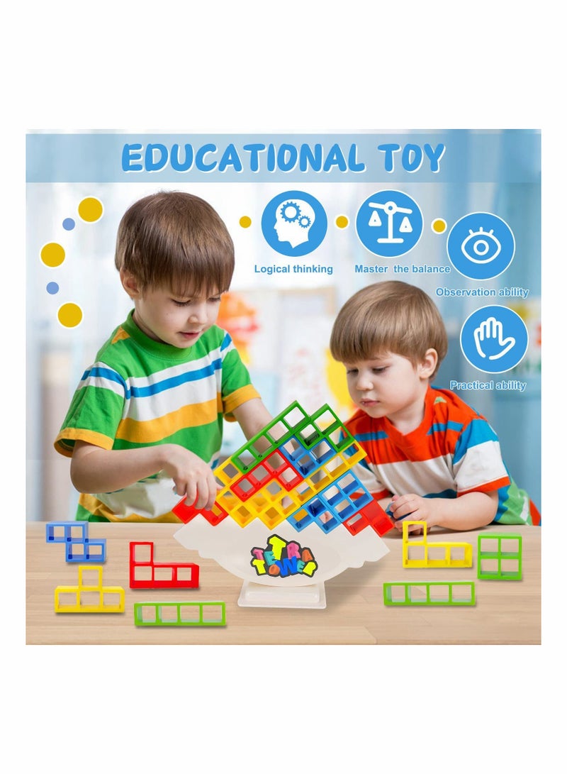 16Pcs Stacking Balance Blocks Set, Fun Educational Toy for Kids & Adults, Suitable for Parties, Travel & Skill Development - Image 2