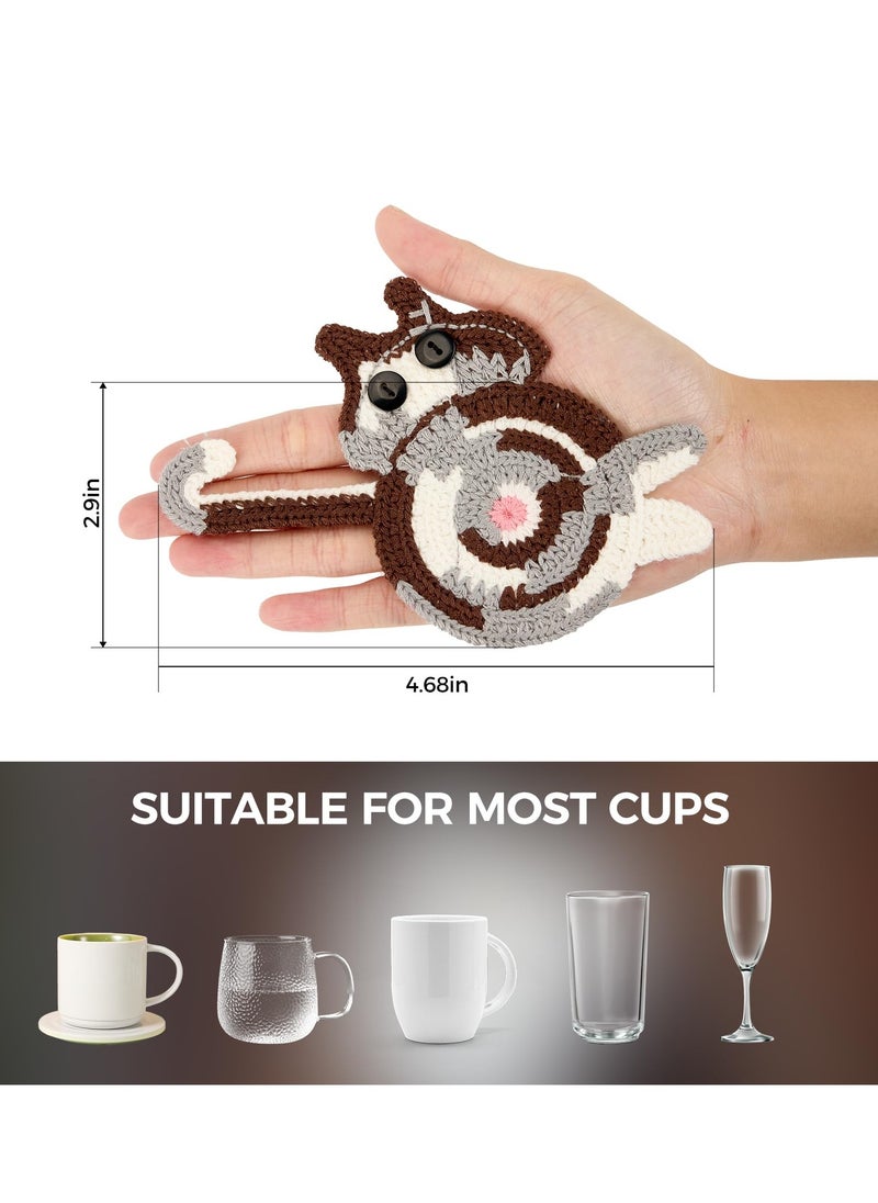 spa luxetique Drink Coaster | Cat Gifts for Cat Lovers,Fun Woven Creative Coasters,Cute Coffee Coaster for Home Decor Tabletop Protection Suitable for Kinds Cups (3PC)  - Image 5