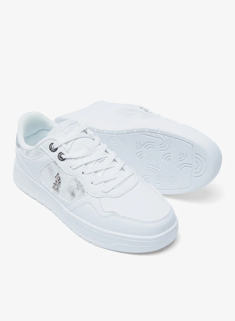 U.S. Polo Assn. White Feather-Light Women's Sneakers with Cloud-Like Comfort Shoes - Powered by Memory Foam for Women | Best Price UAE