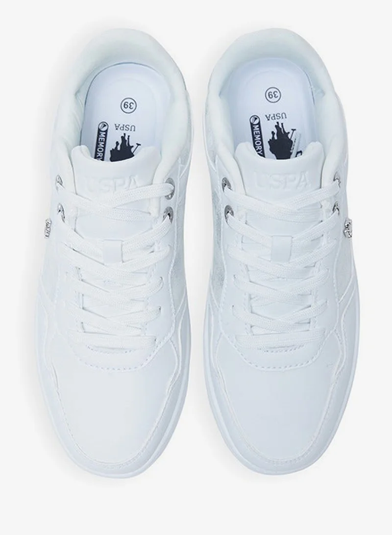 U.S. Polo Assn. White Feather-Light Women's Sneakers with Cloud-Like Comfort Shoes - Powered by Memory Foam for Women | Best Price UAE