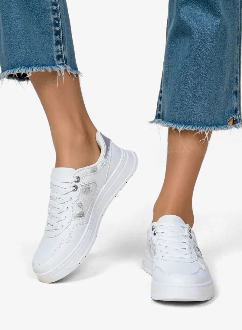 U.S. Polo Assn. White Feather-Light Women's Sneakers with Cloud-Like Comfort Shoes - Powered by Memory Foam for Women | Best Price UAE