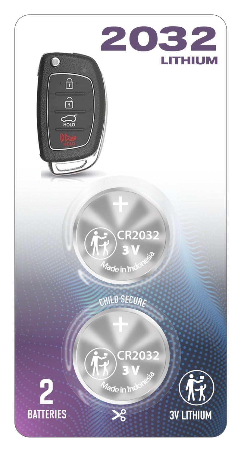 RemoteOverstock (عبوة 2) بطارية CR2032 2032 لجهاز التحكم عن بعد OEM تناسب غلاف الحالة لملحقات الإصلاح DIY 2014-2019 لهيونداي توسان سوناتا سانتا في NYODD4TX1306-TFL TQ8-RKE-3F05 4F19 OSLOKA-875T لمفتاح قابل للطي - Image 1