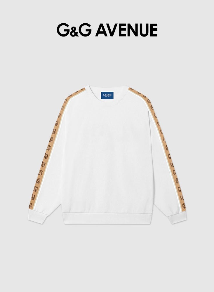 G&G AVENUE Spring and autumn sports loose fitting pullovers suitable for both men and women, casual and comfortable round neck long sleeved printed sportswear  - Image 1