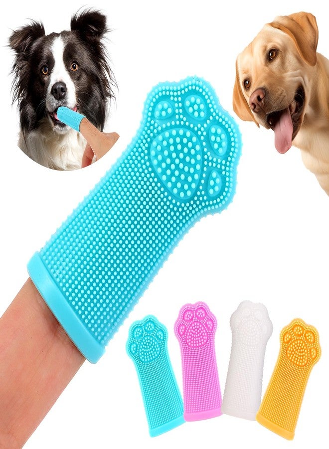 dlnope Dog Finger Toothbrush, 4-Pack Finger Toothbrush for Dogs, Upgraded Pet Tooth Brushing Kit, A Fun Dog Teeth Cleaning Tool That Also Doubles as A Gum Massage, Suitable for Medium and Large Dogs. - Image 1
