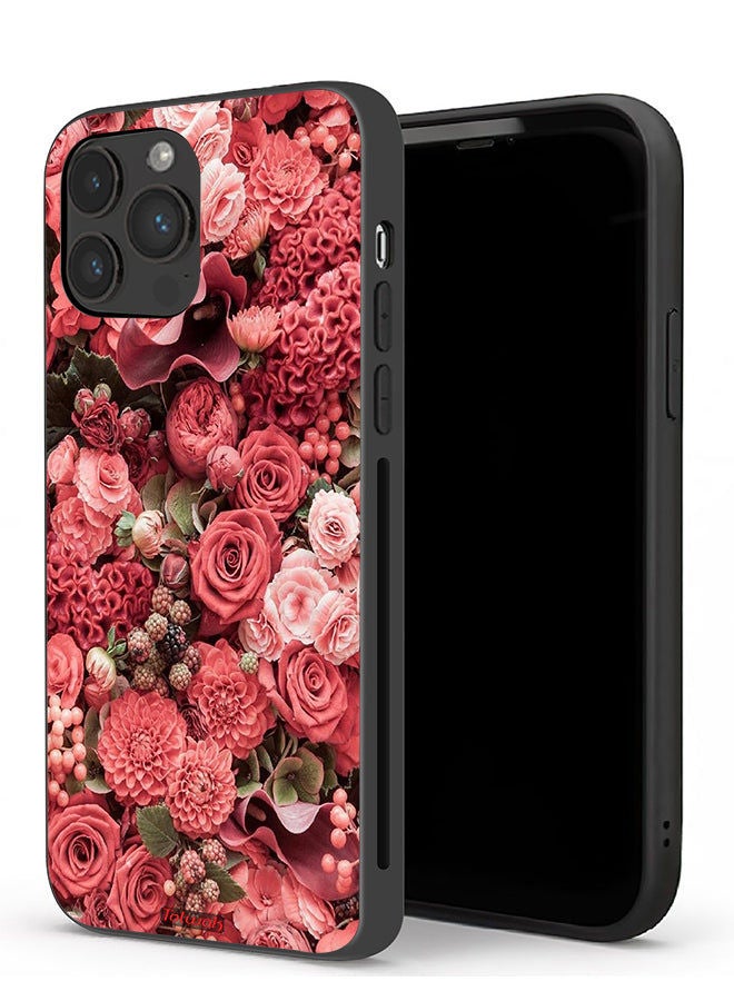Tolwak Apple iPhone 13 Pro Max Protective Case Peach Roses - Image 1