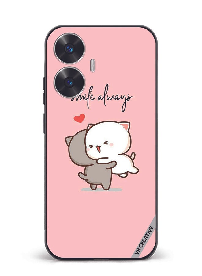 VR CREATIVE Protective Case Cover For Realme C55 Smile Always Design Multicolour - Image 1