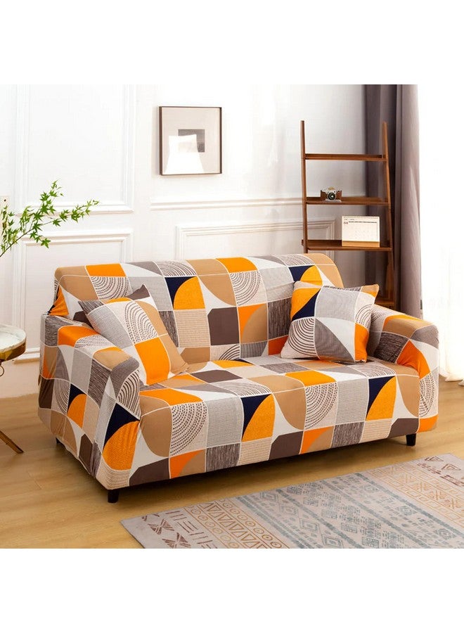 Lukzer Universal 2 Seater Sofa Cover with 1 Pillow Case 140 GSM Big Elasticity Slipcover for Couch Protector Stretchable (New Multicolor Design/140-180cm) SC-043-02 - Image 2