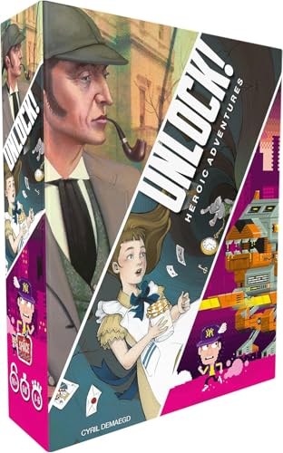 Asmodee UNLOCK Heroic Adventures Card Game  Escape RoomInspired Cooperative Adventure Fun Family Game for Kids and Adults Ages 10 16 Players 1 Hour Playtime - Image 1