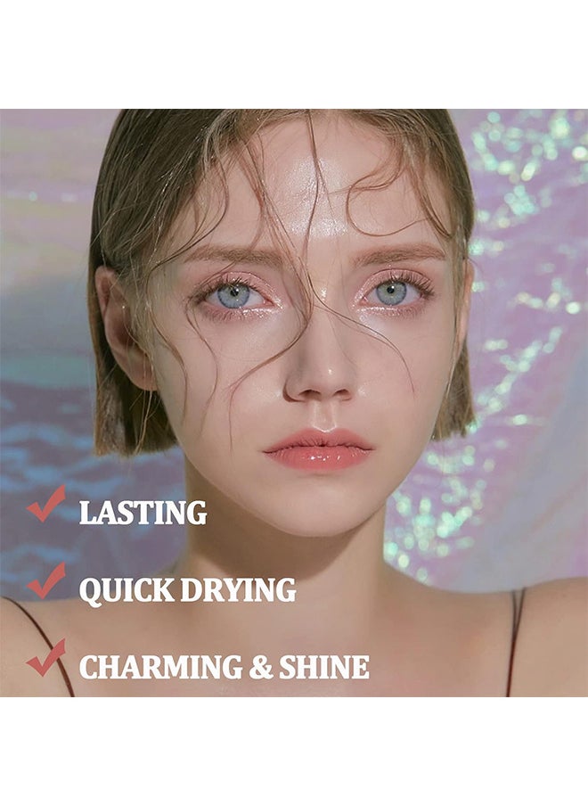 pudaier - Liquid Eyeliner Eyeshadow Waterproof Eyeliner Pencil Quick Dry Eye Makeup Color Flash Eyeliner Pen Smudge-Proof Long-Wearing With Ultra Fine Soft Tip For Bold Shiny Eye Lines - Image 1