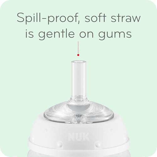 NUK Learner Straw Cup, 5oz, 2-Pack - Toddler Sippy Cup with Soft Straw for Easy Drinking, Suitable for Ages 6 Months and Up, Timeless Collection - Image 2