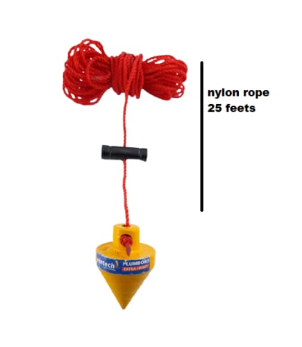 advancedestore Pyramid Plumb Bob with Line_Size 25 feet (Nylon Rope) (2) - Image 2