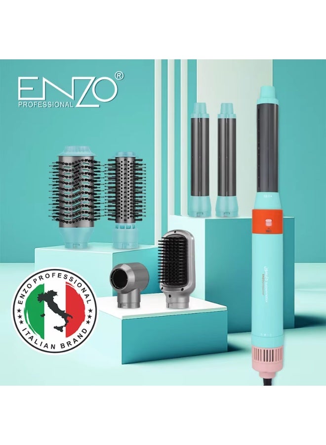 ENZO EN-4133 6-in-1 Electric Hair Styling Tool – Hair Straightener, Curler, Hot Air Brush & One-Step Dryer with Ionic Technology for Salon-Quality Styling at Home - Image 4