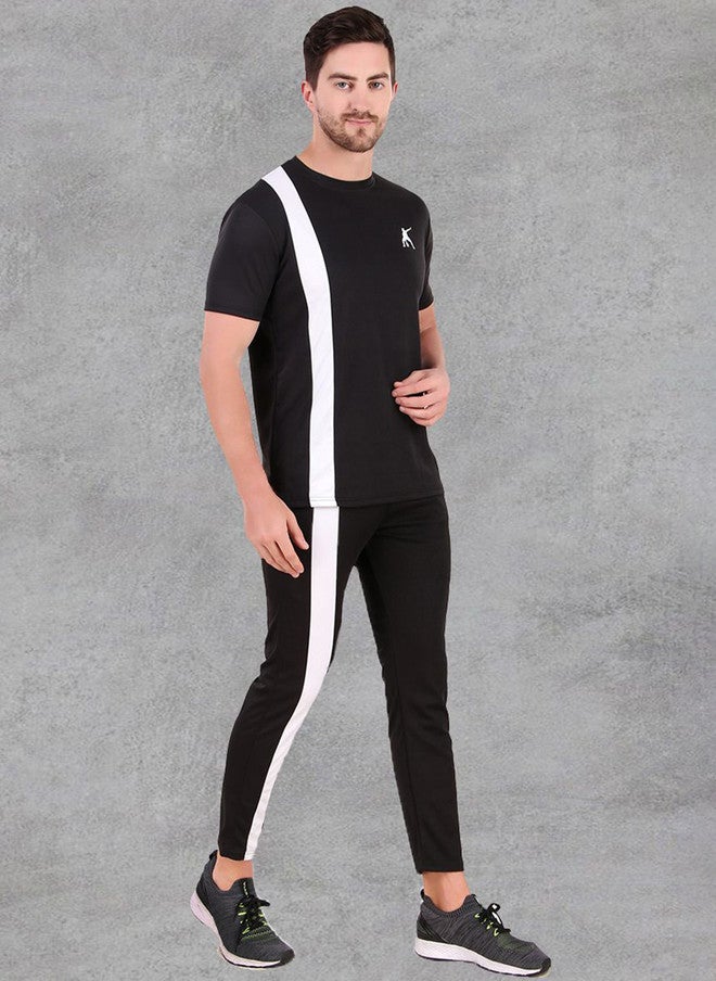PREEN Black Solid T-Shirt and Trouser Co-Ords - Image 3