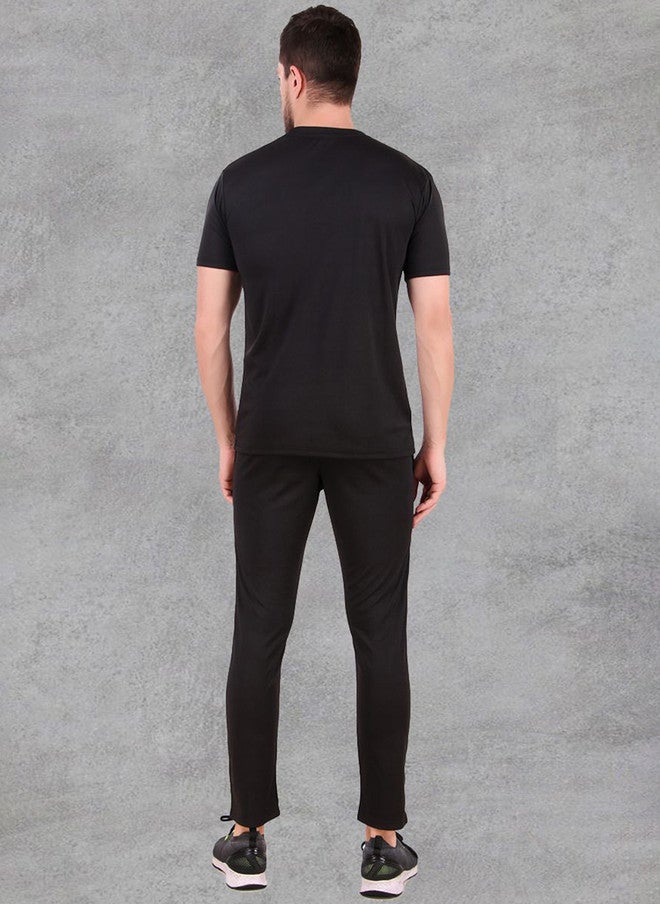 PREEN Black Solid T-Shirt and Trouser Co-Ords - Image 4