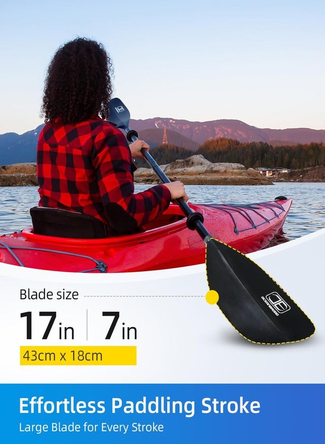 OCEANBROAD Kayak Paddle 86in/218cm Alloy Shaft 2-Piece Floatable Kayak Oar for Kayaking Canoeing Boating, 1 Paddle, Black - Image 4