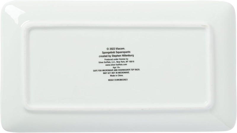 Silver Buffalo Spongebob Squarepants Wet Noodle Krabby Patty Ceramic Sushi Set with Dipping Sauce Dish and Matching Chopsticks - Image 4