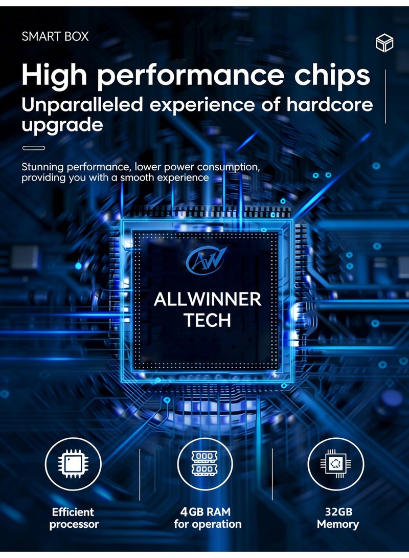 كلوزيلي محول CarPlay اللاسلكي 3 في 1 ومحول Android Auto، Dongle CarPlay اللاسلكي، صندوق التلفاز الذكي، تحويل CarPlay السلكي إلى لاسلكي، قابل للتوصيل والتشغيل، مع YouTube وNetflix وروابط مرآة، اتصال مستقر، دون تأخير، Bluetooth وWiFi، متوافق مع USB-A/Type-C (4G + 32GB) - Image 2