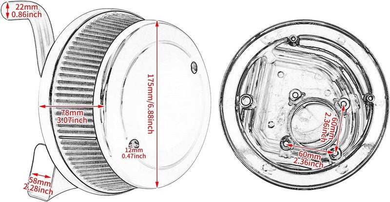 Wivplex High Flow Motorcycle Air Filter for Indian Models - Image 2