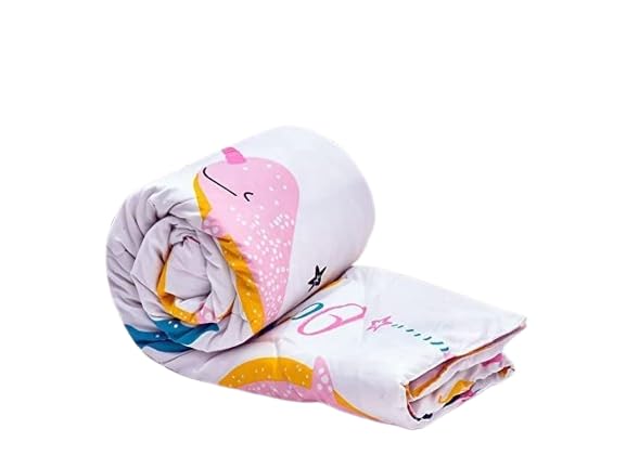 Blenzza Deco™ Glace Cotton Single Bed Reversible Babies 1 Kids Comforter & 1 Single Flat Bed Sheet with 1 Pillow Cover (Design 7) (0 to 8 Years Kids) - Image 2