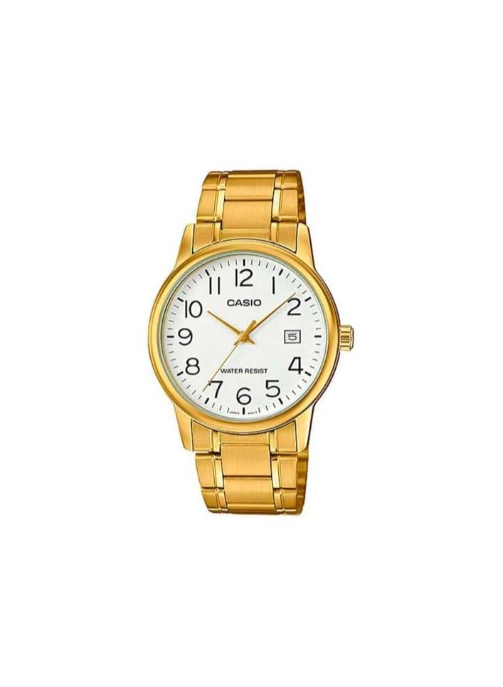Casio MTP-V002G-7B2UDF Men's Stainless Steel Analog Watch, 44 mm, Gold - Image 1