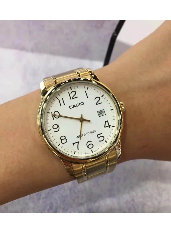 Casio MTP-V002G-7B2UDF Men's Stainless Steel Analog Watch, 44 mm, Gold - Image 4