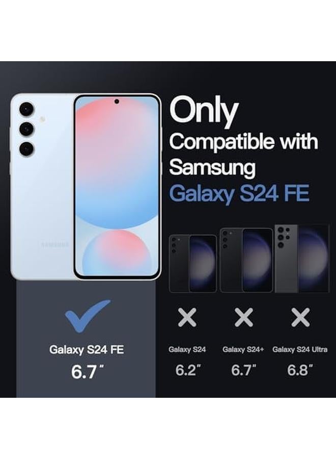 جي تيك حافظة لهاتف سامسونج جالكسي S24 Fe غير قابلة للاصفرار ومضادة للصدمات وواقية للهاتف ومضادة للخدش وظهر صلب من مادة البولي كربونات باللون الأزرق - Image 2