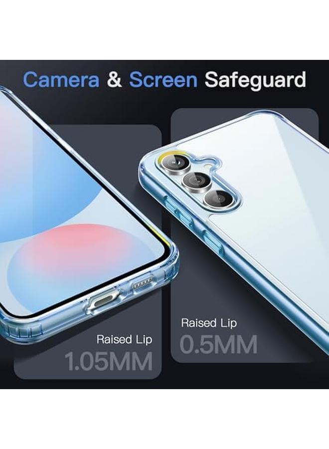 جي تيك حافظة لهاتف سامسونج جالكسي S24 Fe غير قابلة للاصفرار ومضادة للصدمات وواقية للهاتف ومضادة للخدش وظهر صلب من مادة البولي كربونات باللون الأزرق - Image 4