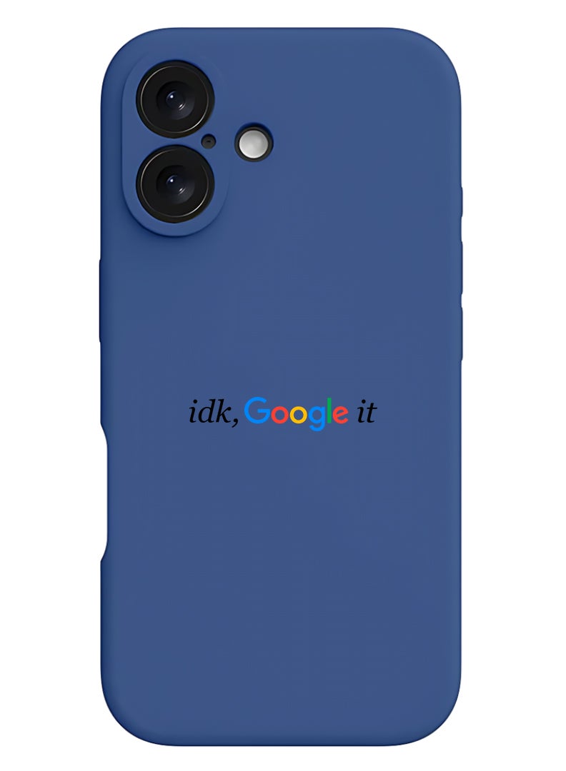 Theodor Protective Slim Fit Case Liquid Silicone Cover with Full Body Protection Anti-Scratch Shockproof Case For Apple iPhone 17 (Blue) Google it - Image 1