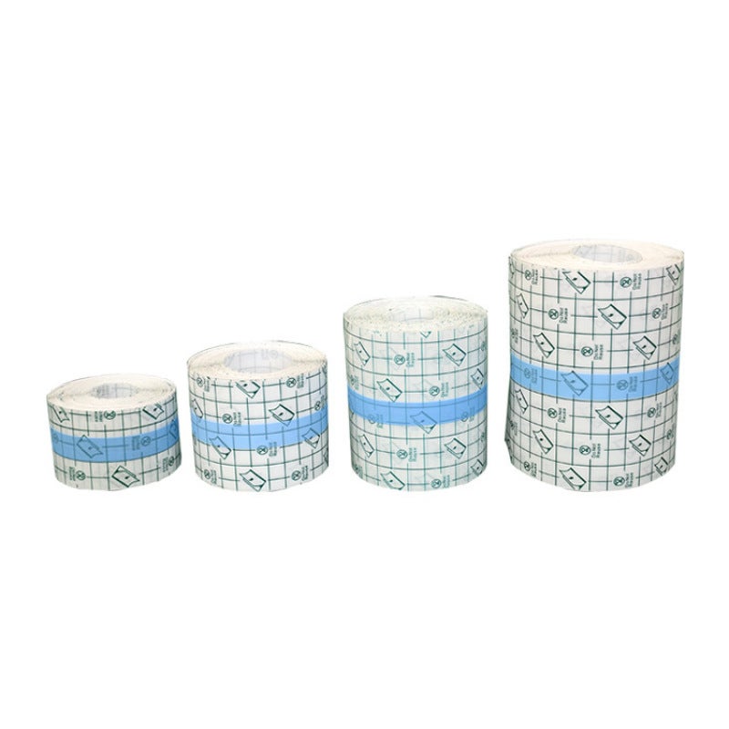 Medical waterproof pu film tape fixed sticker coil material application blank transparent high-viscosity plaster self-cutting Mesh PU coil 【Width 12cm×10m】One roll - Image 5