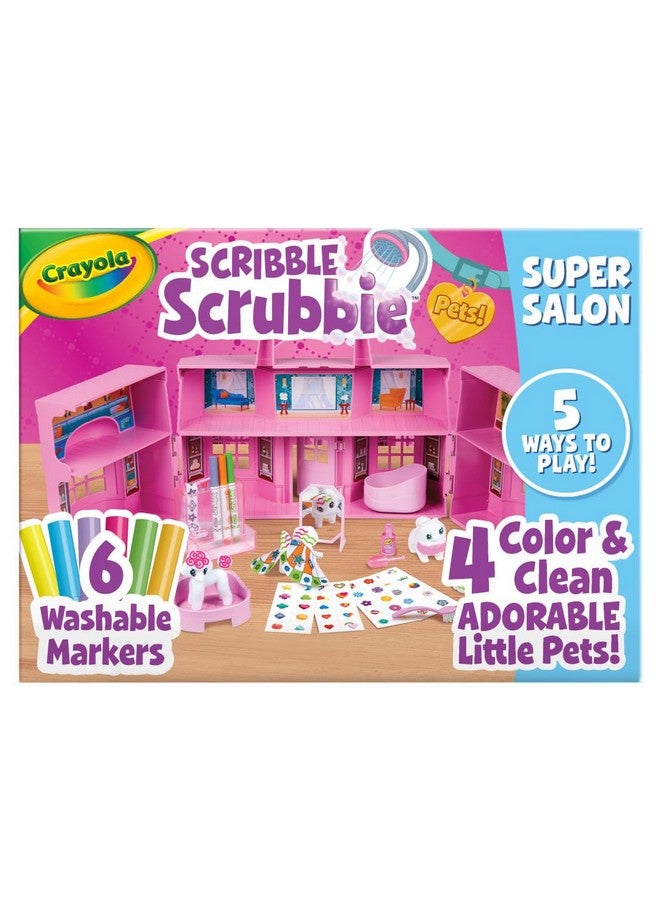 Crayola Scribble Scrubbie Pets Super Salon, Color, Paint & Wash Toy, Gift for Kids, Ages 3, 4, 5, 6 - Image 1