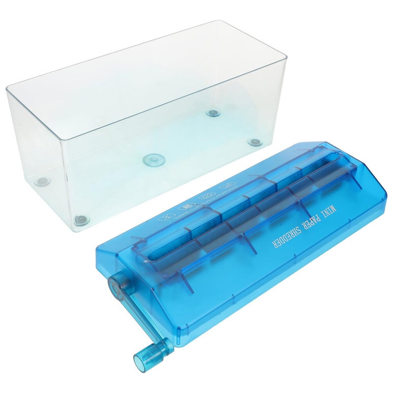 Mini Manual Paper Shredder Portable Hand Crank For Documents Credit Cards Home Office Desktop Use - Image 2