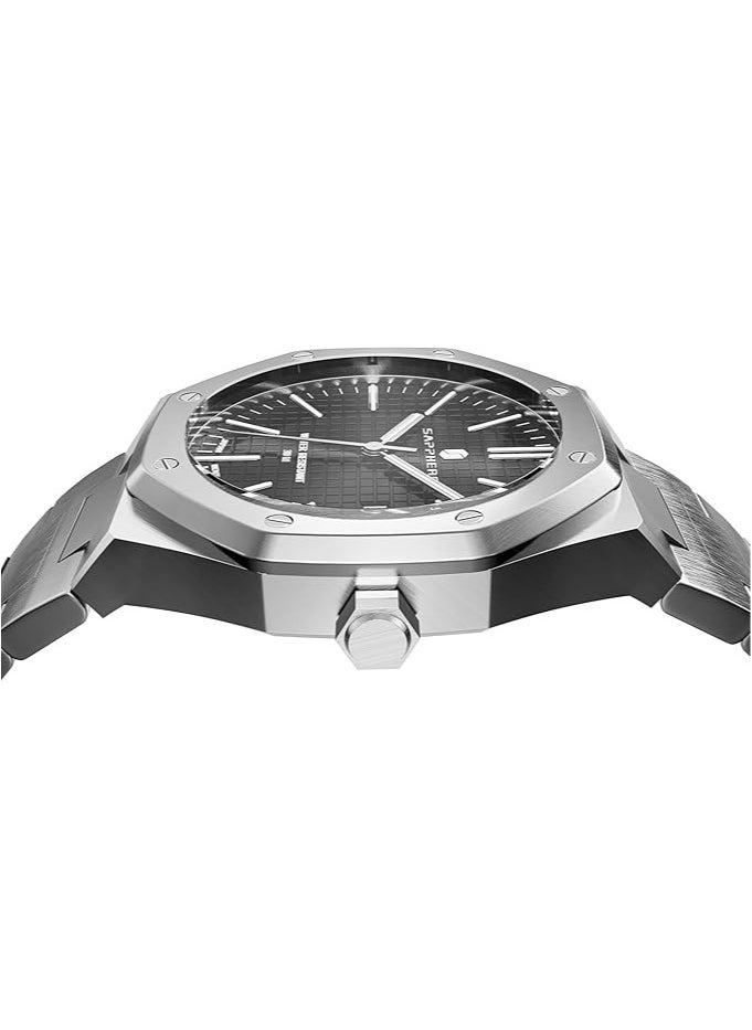 Sapphero - Watch for Men Stainless Steel Mens Watches Waterproof Analog Quartz Movement Wrist Watch Gifts for Men - Image 1