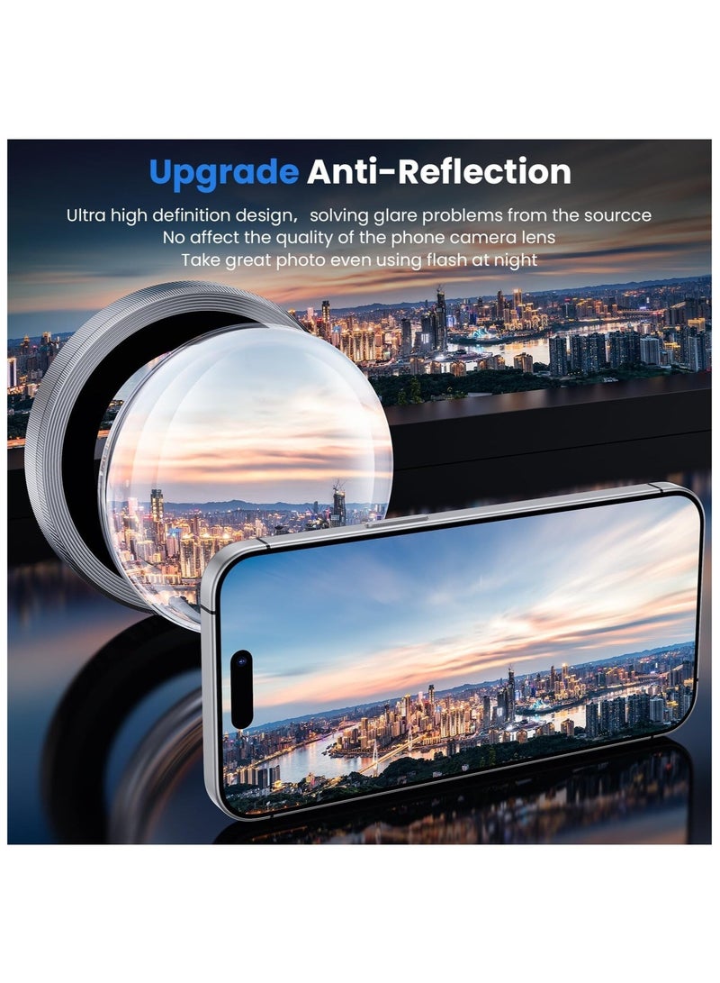 wexon Camera Lens Protector for iPhone 16 Pro , 9H Hardness Tempered Glass Single Ring Cover, HD Clear, No Impact on Photography Quality, 3 Pack - White Titanium  - Image 4