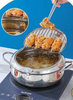 Sharpdo Household 304 Stainless Steel Deep Fryer, Temperature Adjustable, Dedicated to Gas Induction Cookers  - Image 4