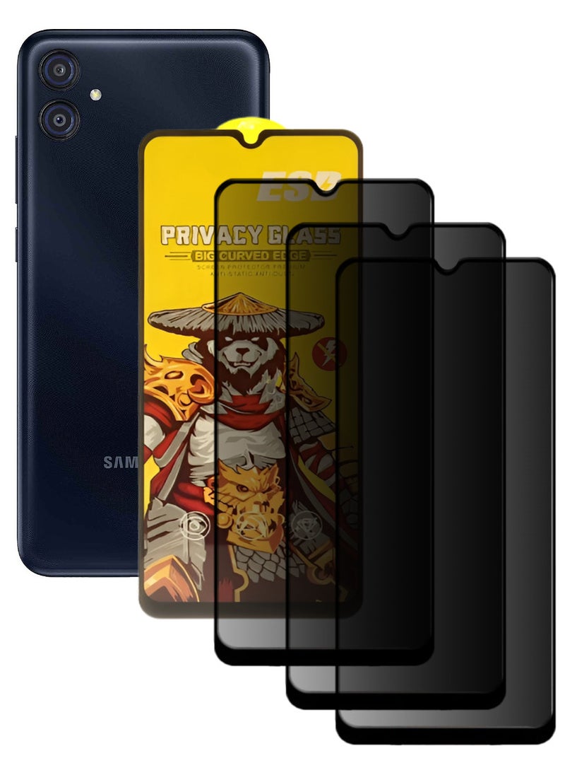 ESD 3 Pieces Tempered Dustproof Privacy Glass Screen Protector Compatible For Samsung Galaxy M04 - Image 1