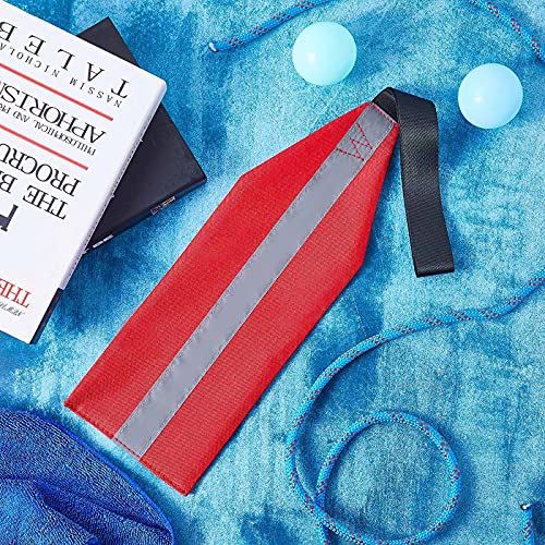 Frienda 2 Pieces Safety Travel Flag for Kayak Canoe Red Warning Flag with Webbing for Kayak SUP Towing Canoes Truck Safety Accessories Kit (Stripe Style) - Image 5