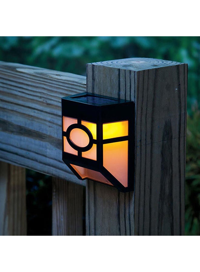 Loquat Solar Powered Wall Mount Fence Light Black/White 12.5 x 9cm - Image 2