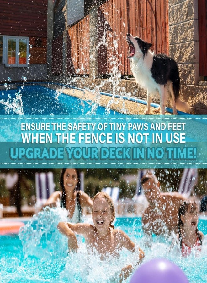 Poolzilla مجموعة أغطية فتحات سياج الأمان لحمامات السباحة من Poolzilla، عبوة من 50 قطعة، لون أسود | أغطية أرضية آمنة للشرفات والباحات - Image 4