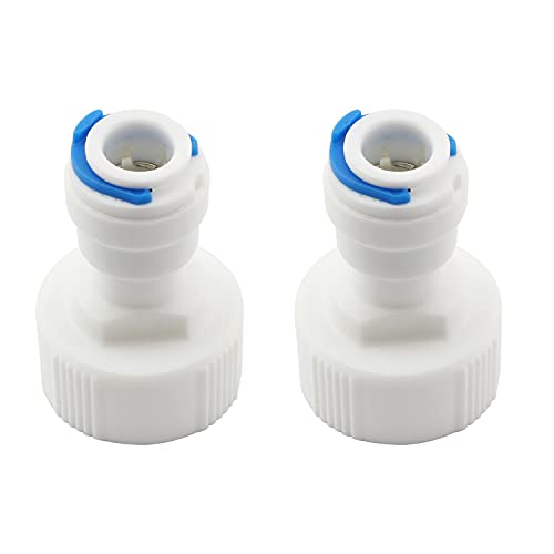 ZYAMY 2pcs Straight NPT Thread Adapter 25mm to 9.5mm Tube OD Push Fit Quick Connect Plastic RO Fittings Water Purifier Accessories - Image 1