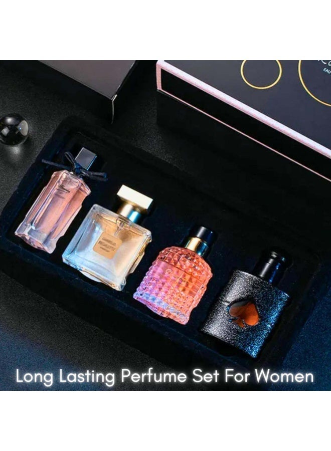 Perfume Gift Set For Women, 4 Pcs Perfume Set Holiday Gifts for Her, Long-Lasting Fresh Floral Aromatic Fragrance,  Ladies Perfume Set For Dating,  Birthday, Gift To Girlfriend, Eau de Parfum For Women - Image 2