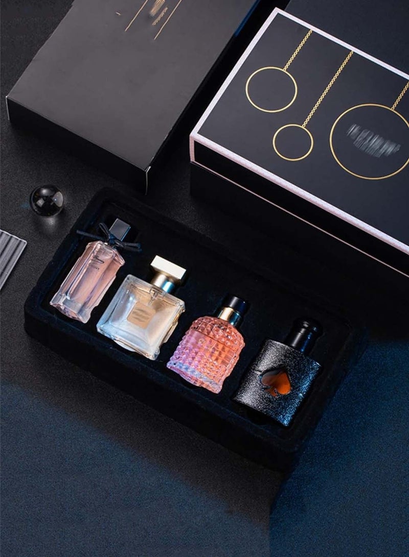 Perfume Gift Set For Women, 4 Pcs Perfume Set Holiday Gifts for Her, Long-Lasting Fresh Floral Aromatic Fragrance,  Ladies Perfume Set For Dating,  Birthday, Gift To Girlfriend, Eau de Parfum For Women - Image 1