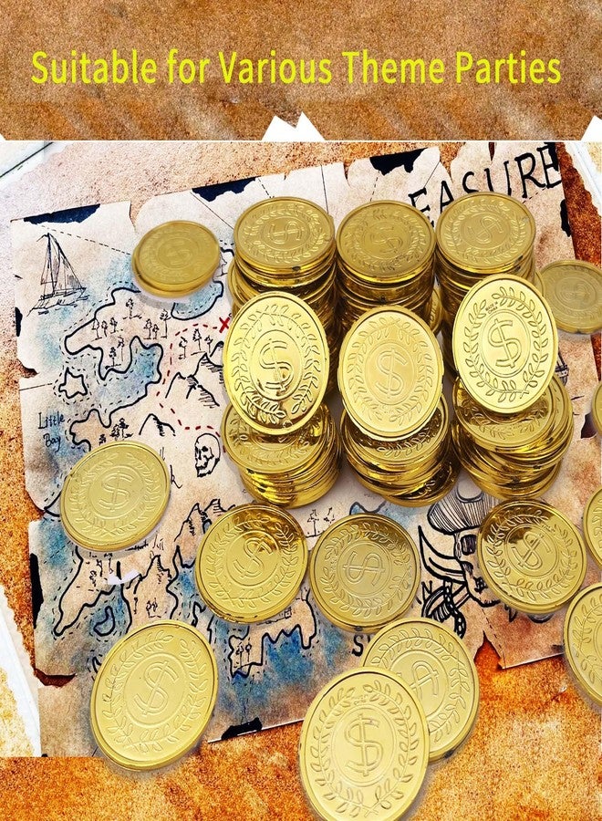 كوميدك مجموعة كوميدك من 100 قطعة من العملات الذهبية البلاستيكية المزيفة، لعبة البحث عن الكنز وهدايا الحفلات - Image 5