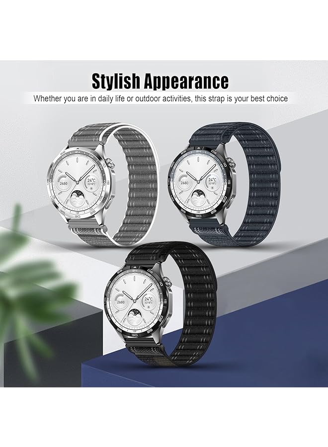 erorex Compatible With Huawei Watch 4 Band Nylon Solo Loop Gt5 Gt4 Gt3 46Mm Replacement Band For Amazfit Gtr 4 Quick Release Venu 2 3 Vivoactive 4 Watch Strap 22Mm Nylon Women Men  - Image 3