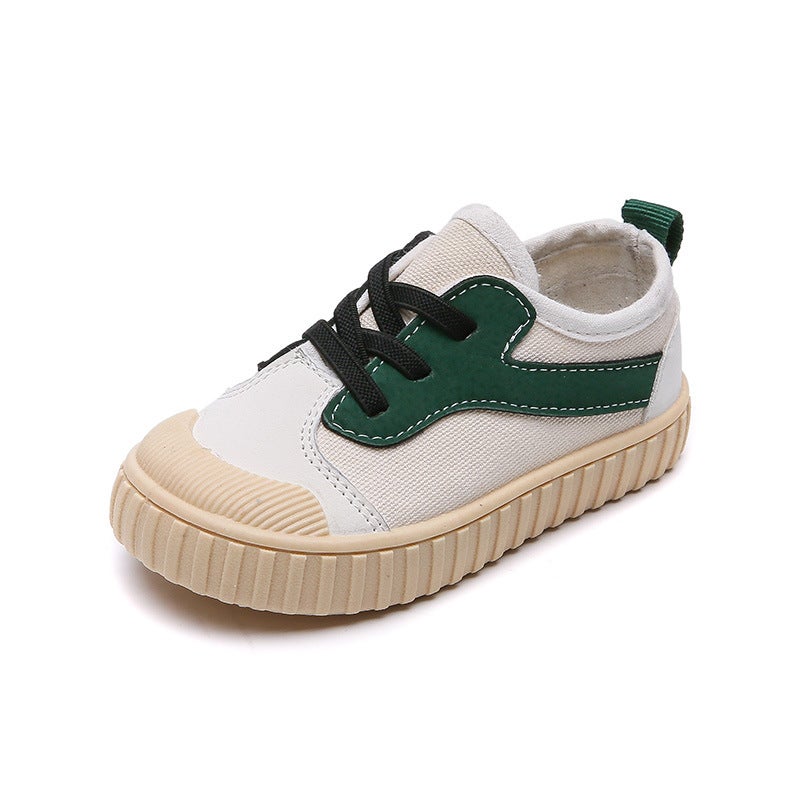 2024 Spring Autumn Kids Canvas Sneakers Beige 