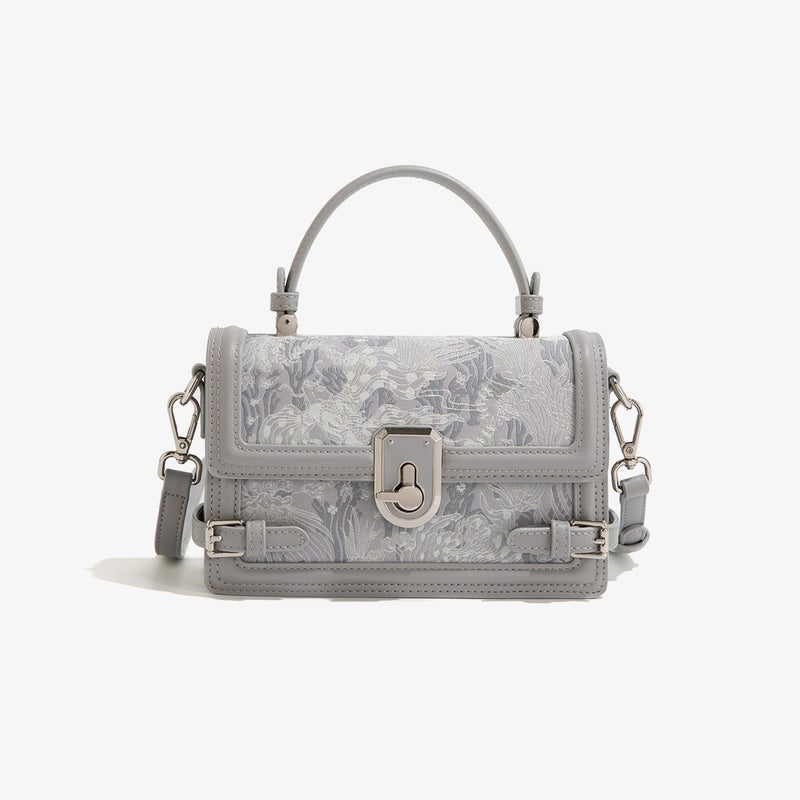 High-End Moonlight Treasure Box Bag Canvas Embroidered Commuter Small Square Bag Women'S Bag Chinese Style Embroidery - Image 1